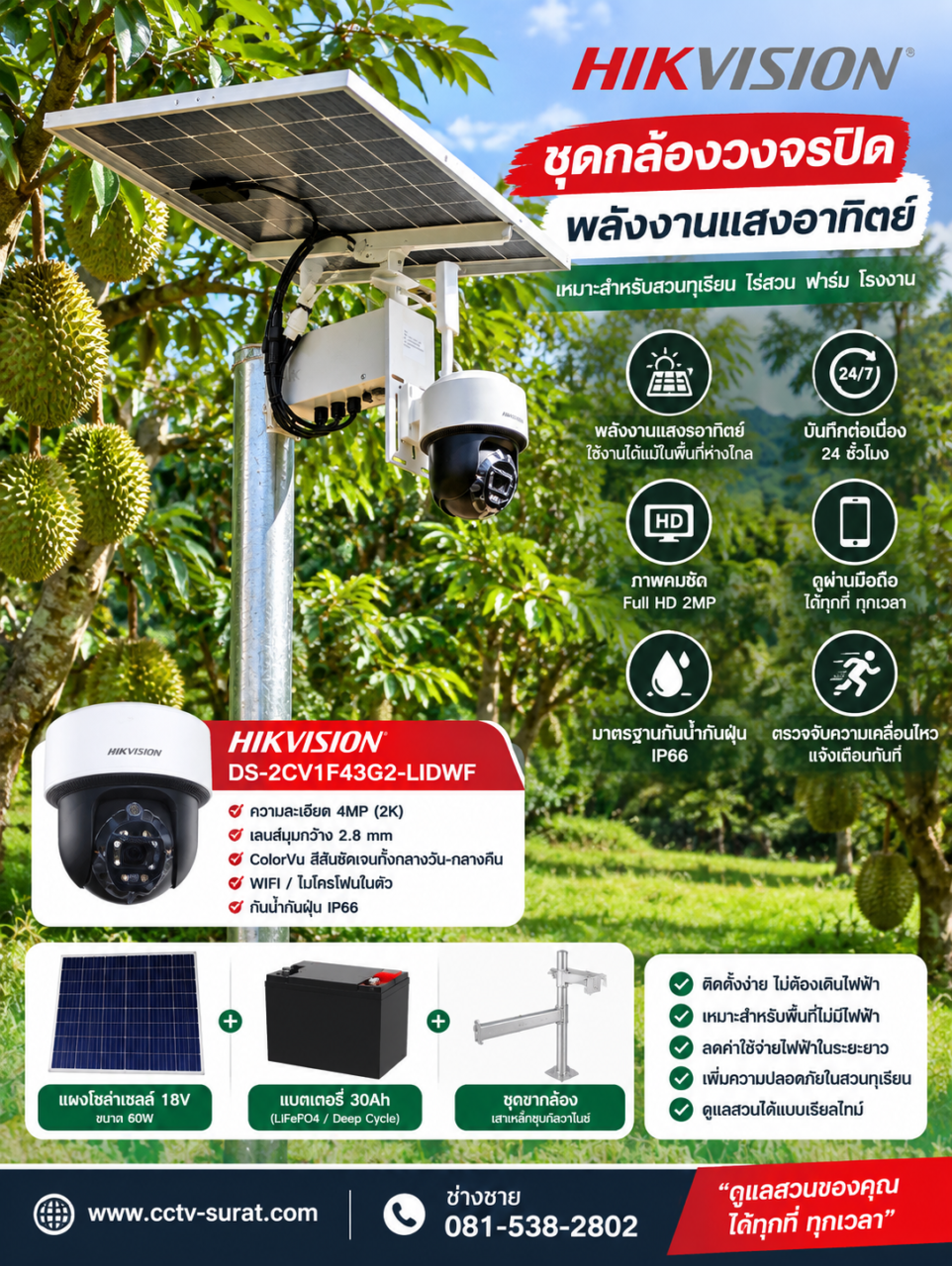 กล้องวงจรปิดโซล่าเซลล์